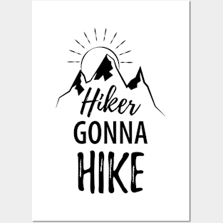 Mountains Hiking Posters and Art